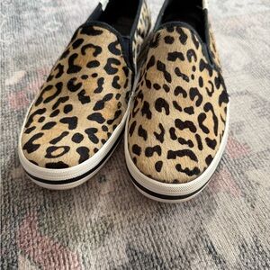Leopard Print Slip-On Sneakers